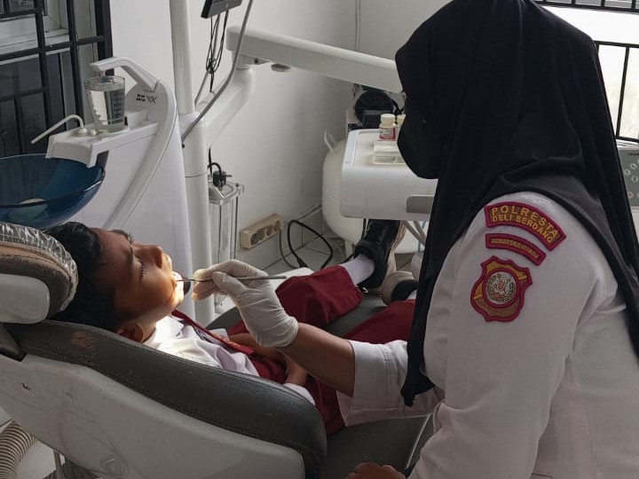Sie Dokkes Polresta Deli Serdang Cek Kesehatan Dan Berikan Vitamin kepada Personil